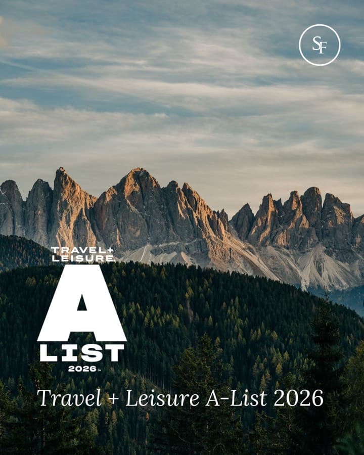 Travel + Leisure A-List 2026, mountains above a lake